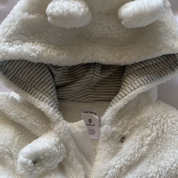 Fleece Bunting Bear Suit with Mittens - Picture 2 of 12